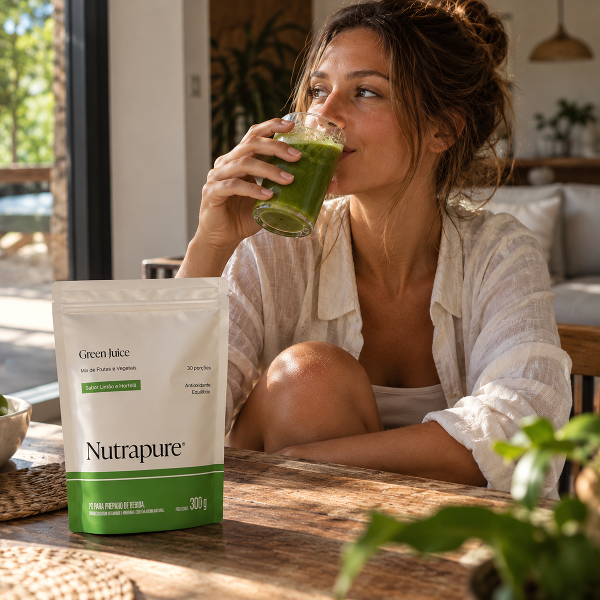 Nutrapure Green Juice 300g - Limão e Hortelã
