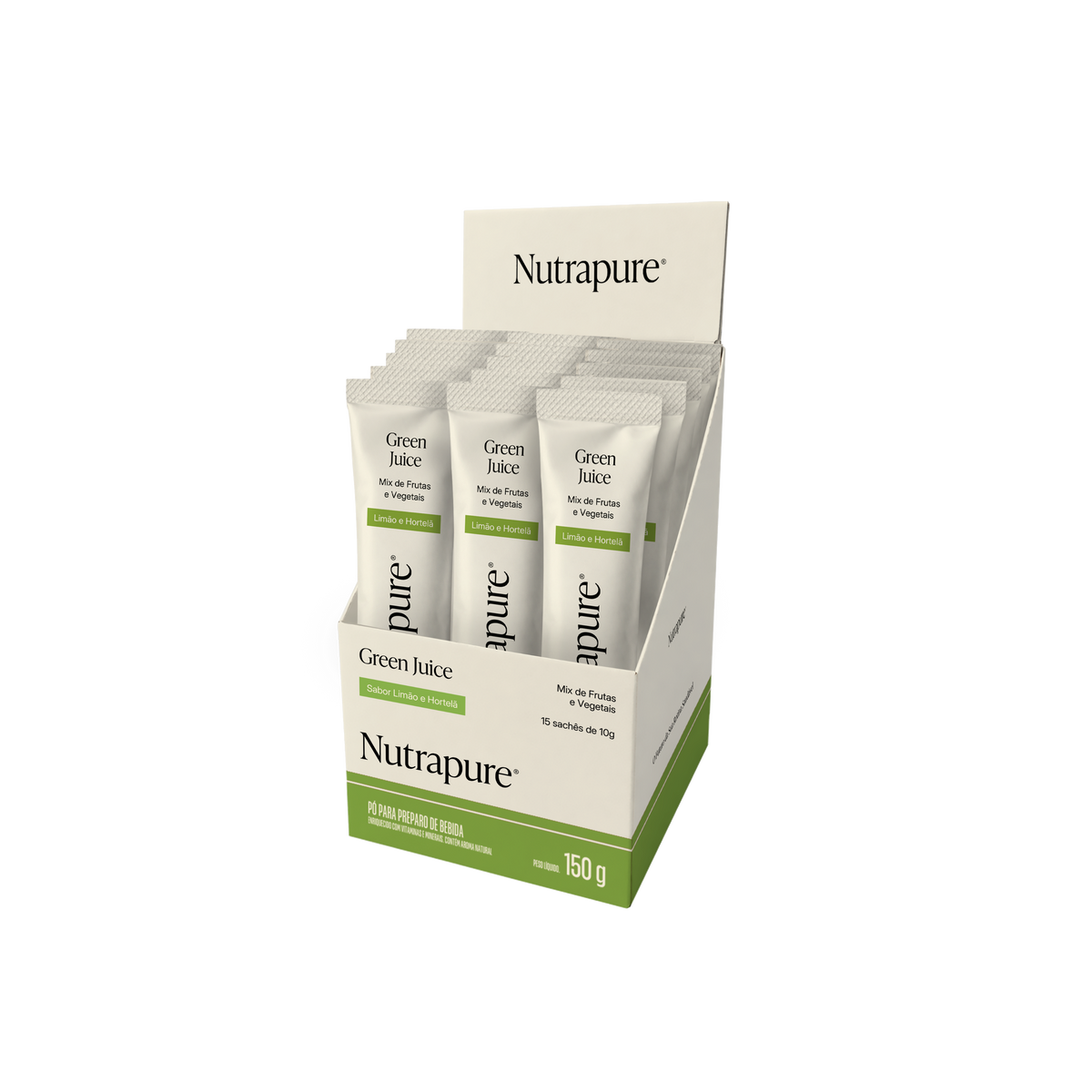 Nutrapure Green Juice 10g - caixa com 15 sachês